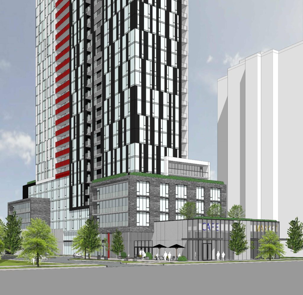 25 Mabelle Avenue Condos - Street Level View - Exterior Render